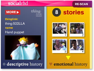SocialRFID application screenshot